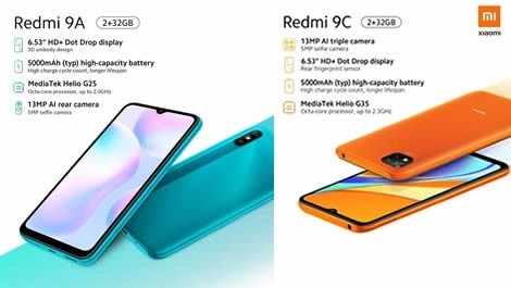 Redmi 9A и Redmi 9С - представлены очередные бюджетные смартфоны