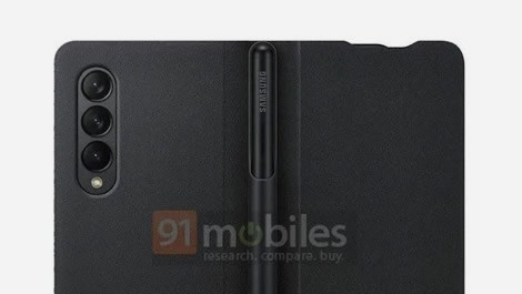 Официальный чехол для Samsung Galaxy Z Fold 3 показывает поддержку S Pen