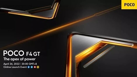 Poco F4 GT на Qualcomm Snapdragon 8 Gen 1 будет официально представлен 26 апреля