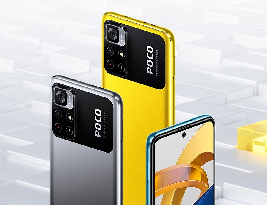 Poco M4 Pro 5G доступен в черном, голубом и фирменном желтом цвете