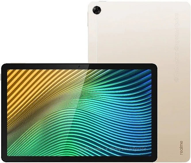 Realme Pad получит золотистую двухцветную отделку задней панели