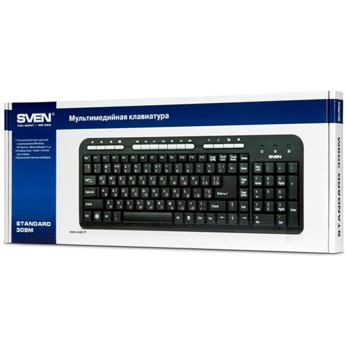 Клавиатура SVEN 309M Standard USB Black (Черная) Клавиатура SVEN 309M Standard USB Black (Черная)
