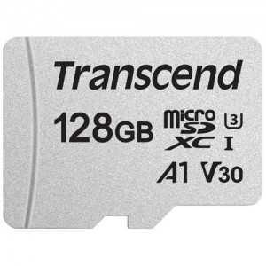 Карта памяти Transcend microSDXC 128Gb UHS-I U3 V30 A1 300S (TS128GUSD300S-A)  (6944)