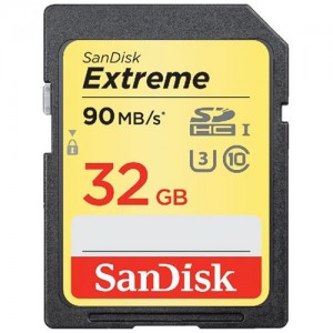Карта памяти SanDisk Extreme SDHC 32Gb Class 10 UHS-I U3 V30 600x (SDSDXVE-032G-GNCIN)  (6945)