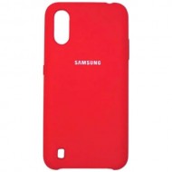 Силиконовая накладка для Samsung Galaxy A01 Red (Красная) Силиконовая накладка для Samsung Galaxy A01 Red (Красная)