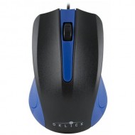 Проводная мышь Oklick 225M USB оптическая Black/Blue (Черно-синяя)