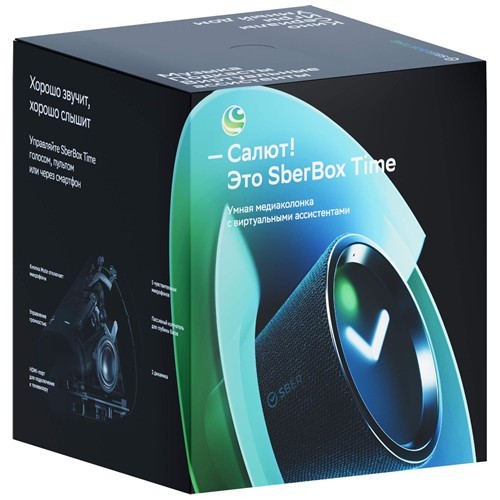 Умная колонка Sber SberBox Time Black (Черный) EAC Умная колонка Sber SberBox Time Black (Черный) EAC