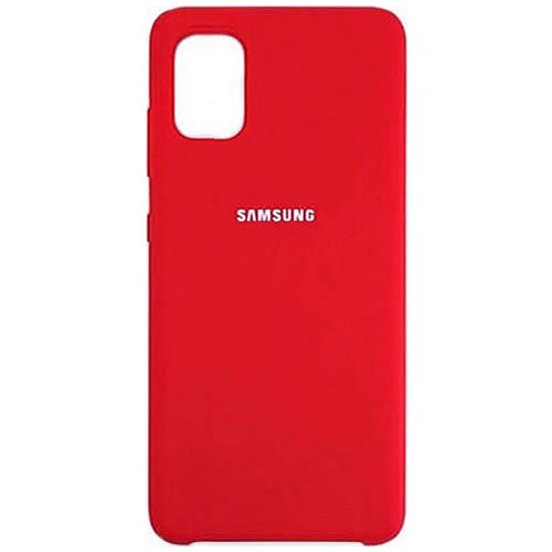 Силиконовая накладка для Samsung Galaxy A41 с логотипом Red (Красная)