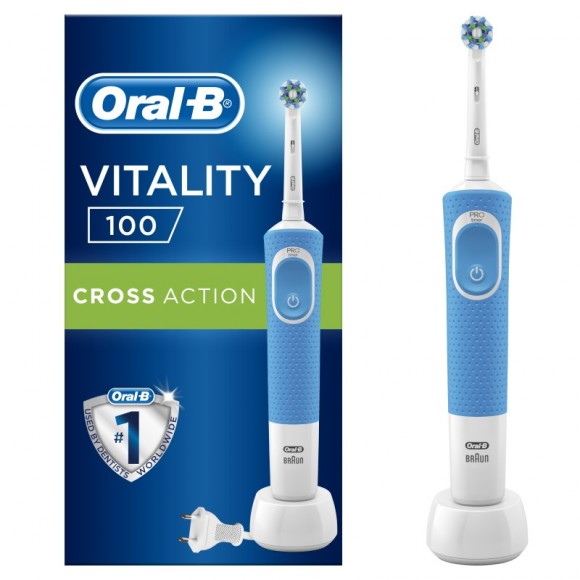 Электрическая зубная щетка Oral-B Vitality 100 CrossAction Blue (Голубой)