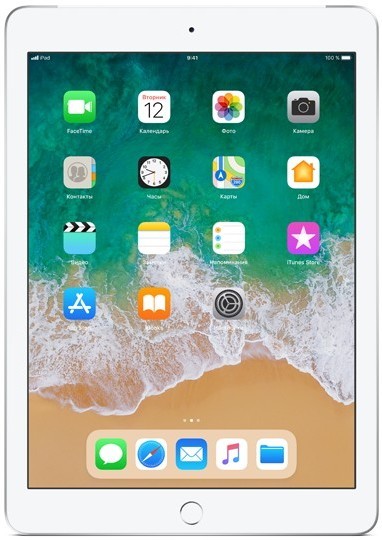 Планшет Apple iPad (2018) Wi-Fi + Cellular 128Gb Silver (Серебро)