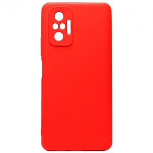 Силиконовая накладка NANO для Xiaomi Redmi Note 10 Pro Red (Красная)  (12220)