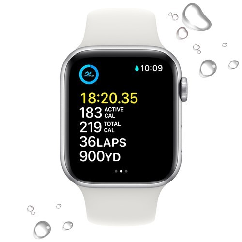 Умные часы Apple Watch Series SE Gen 2 40 мм Silver Aluminium Case, White Sport Band (M/L)