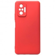 Силиконовая накладка NANO для Xiaomi Redmi Note 10 Pro Cherry Red (Вишневая)