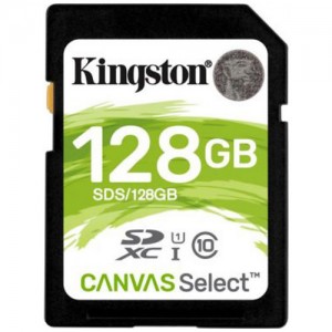 Карта памяти Kingston SDXC 128Gb Class 10 UHS-I U1 Canvas Select (SDS/128Gb)  (6950)