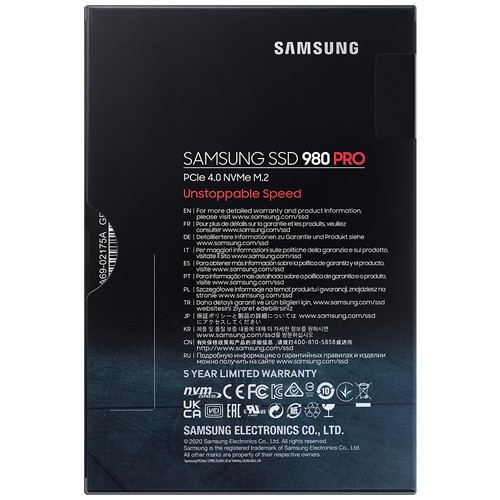 Твердотельный накопитель Samsung 980 PRO NVMe M.2 SSD 2Tb MZ-V8P2T0BW
