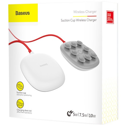 Беспроводное зарядное устройство Baseus Suction Cup Wireless Charger WXXP-02 White (Белый) Беспроводное зарядное устройство Baseus Suction Cup Wireless Charger WXXP-02 White (Белый)