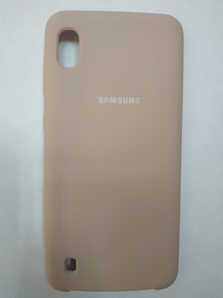 Силиконовая накладка для Samsung Galaxy A10 (Бежевая)