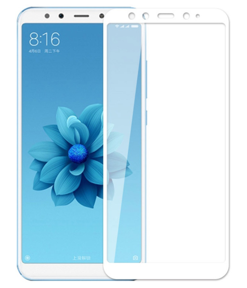 Защитное стекло для Xiaomi Mi A2 2D Белое