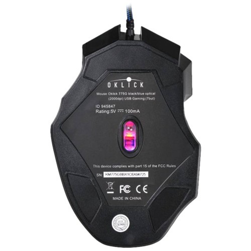 Проводная мышь Oklick 775G Ice Claw USB оптическая Black (Черная) Проводная мышь Oklick 775G Ice Claw USB оптическая Black (Черная)