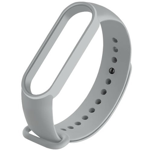 Силиконовый браслет для Xiaomi Mi Band 5 (Серый)