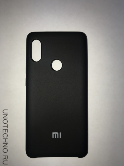 Чехол накладка с логотипом Mi для Xiaomi Redmi Note 7 Черная