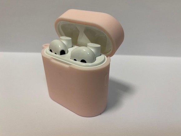 Силиконовый чехол для беспроводных наушников Xiaomi AirDots Pro 2 Pink (Розовый)