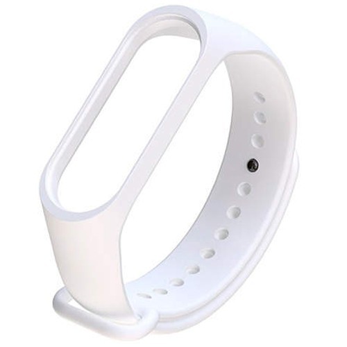 Силиконовый браслет для Xiaomi Mi Band 3/4 White (Белый)