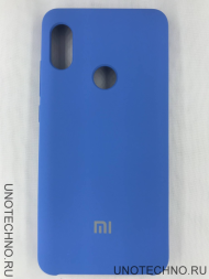 Чехол накладка с логотипом Mi для Xiaomi redmi Note 7 Синяя