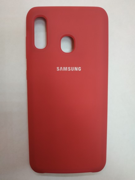 Силиконовая накладка для Samsung Galaxy A30 (Красная)