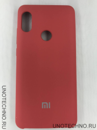 Чехол накладка с логотипом Mi для Xiaomi Redmi Note 7 Красная