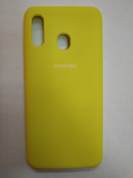 Силиконовая накладка для Samsung Galaxy A30 (Желтая)