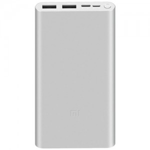 Внешний аккумулятор Xiaomi Mi Power Bank 3 10000 mA/h PLM13ZM Silver (Серебристый)  (8867)