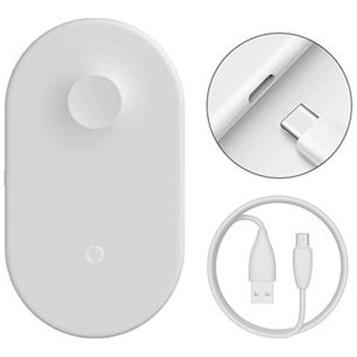 Беспроводное зарядное устройство Baseus Smart 2 in 1 Wireless Charger WX2IN1-02 White (Белый) Беспроводное зарядное устройство Baseus Smart 2 in 1 Wireless Charger WX2IN1-02 White (Белый)