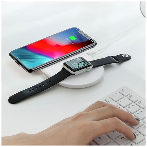 Беспроводное зарядное устройство Baseus Smart 2 in 1 Wireless Charger WX2IN1-02 White (Белый) Беспроводное зарядное устройство Baseus Smart 2 in 1 Wireless Charger WX2IN1-02 White (Белый)