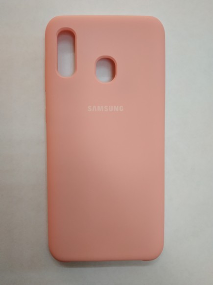 Силиконовая накладка для Samsung Galaxy A30 (Розовая)