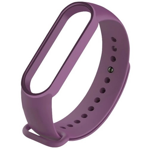 Силиконовый браслет для Xiaomi Mi Band 5 (Фиолетовый)