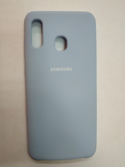 Силиконовая накладка для Samsung Galaxy A30 (Голубая)