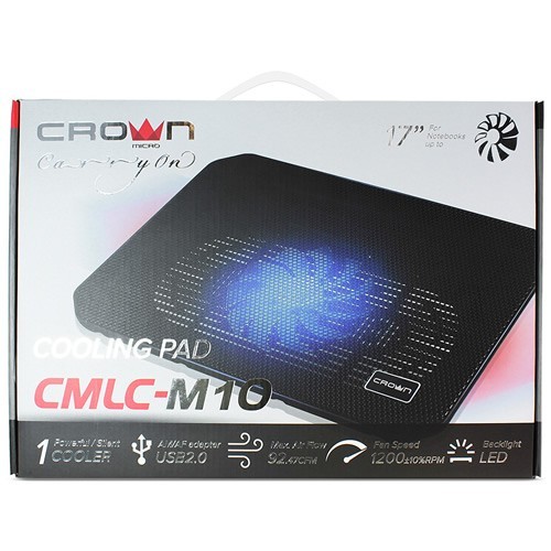 Охлаждающая подставка для ноутбука Crown CMLC-M10 Black (Черная) Охлаждающая подставка для ноутбука Crown CMLC-M10 Black (Черная)