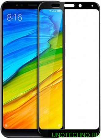 Защитное стекло 2D для Xiaomi Redmi 5 Plus черное