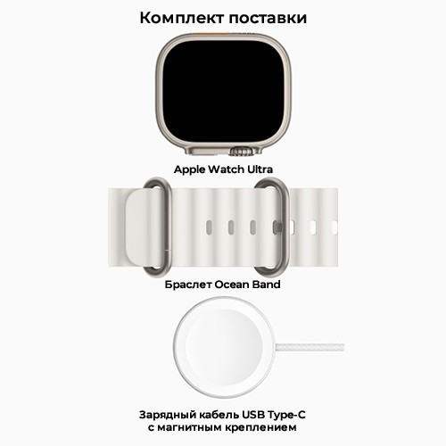 Умные часы Apple Watch Ultra 2 49 мм Titanium Case White Ocean Band