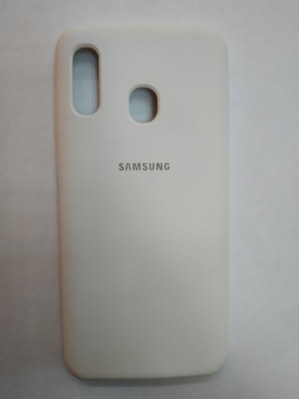 Силиконовая накладка для Samsung Galaxy A30 (Белая)