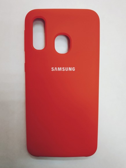 Силиконовая накладка для Samsung Galaxy A40 (Красная)
