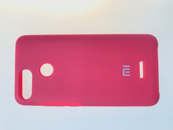 Чехол накладка с логотипом Mi для Xiaomi redmi 6 Розовая