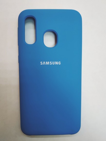 Силиконовая накладка для Samsung Galaxy A40 (Синяя)