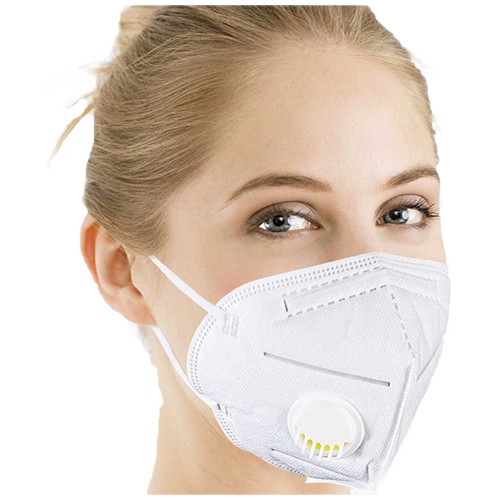Маска-респиратор KN95 c клапаном, 10шт (Белая)