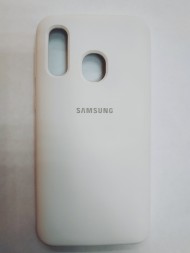 Силиконовая накладка для Samsung Galaxy A40 (Белая)
