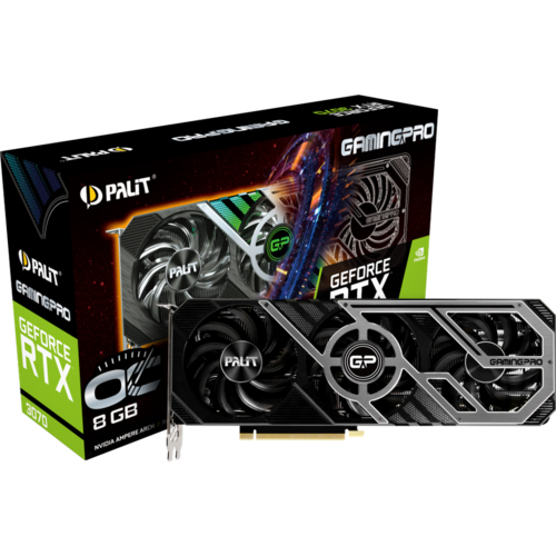 Видеокарта Palit GeForce RTX 3070 1500MHz PCI-E 4.0 8192MB 14000MHz 256 bit HDMI 3xDisplayPort HDCP GamingPro OC EAC