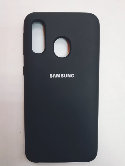 Силиконовая накладка для Samsung Galaxy A40 (Черная)