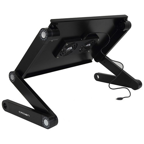 Универсальный стол-подставка с активным охлаждением для ноутбука Crown CMLS-115B Black (Черный) Универсальный стол-подставка с активным охлаждением для ноутбука Crown CMLS-115B Black (Черный)