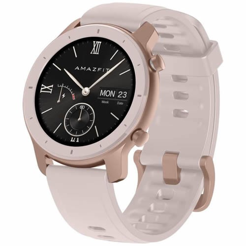 Часы Amazfit GTR 42 мм Aluminium Case, Silicone Strap Cherry Blossom Pink (Розовый) EAC